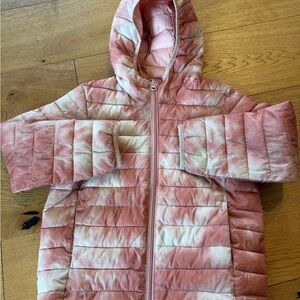 GAP Pink and White Kids Puffer Jacket
